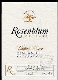 Rosenblum Cuvee Zinfandel