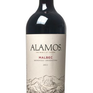 "Miami, USA - July 4, 2012: Alamos Malbec Mendoza Argentina 2011 wine bottle. Alamos Malbec is made by the Catena Family in Mendoza Argentina."